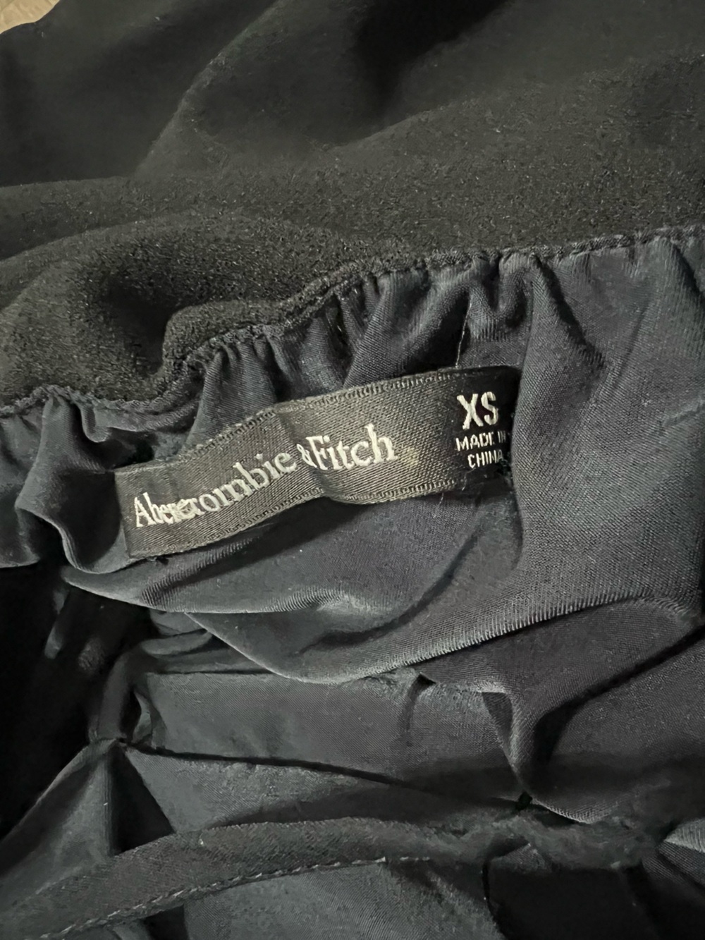 Abercrombie & Fitch Black Ruched Cutout Twist Front Midi Dress NWOT - Picture 10 of 12